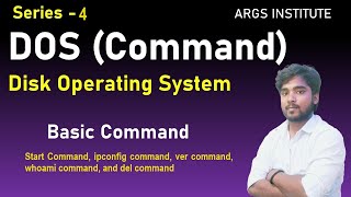 Dos Command Tutorial  Basic Commands  del whoami ver ipconfig start command  Series  4 [upl. by Yracaz266]