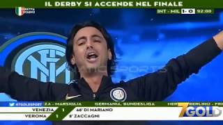 TRAMONTANA IMPAZZISCE AL GOL DI ICARDI AL 93 MINUTO inter vs milan 10 [upl. by Aisat86]