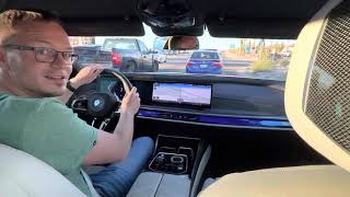 BMW i7 Onboard Autonomes Fahren Level 2 auf USFreeway [upl. by Isobel622]