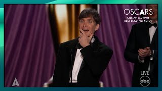 Cillian Murphy Wins Best Actor for Oppenheimer  96th Oscars 2024 [upl. by Ttiwed]