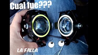 Como son Las EXPLORADORAS U7 Ojo De Ángel FALLAS MOTO ACCESORIOS fallas en faros led [upl. by Tannen612]