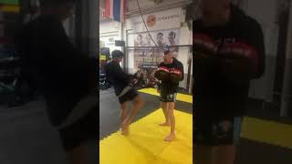 Pads training Team smits fighter kickboxing [upl. by Neeoma686]