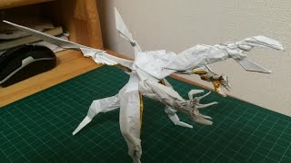 折り紙ドラゴンの折り方 作り方 How to make Origami Dragon [upl. by Hazlip841]