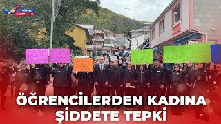 ÖĞRENCİLERDEN KADINA ŞİDDETE TEPKİ [upl. by Minton482]