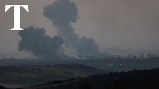 LIVE View over IsraelGaza border as Israel says war enters second phase [upl. by Julis278]