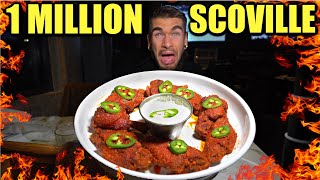 quotI WOULDNT TRY FOR 1000quot HOTTEST WING CHALLENGE IN LAS VEGAS 12 Million Scoville Spicy Wings [upl. by Ondine850]