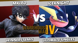 Warehouse War 4 TOP 8  MkLeo Pyra Mythra Joker Vs IceKnight Greninja Smash Ultimate  SSBU [upl. by Gnoix]