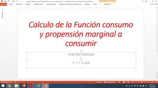 Calculo de la propensión marginal a consumir [upl. by Junno666]