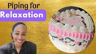 Buttercream Piping Tutorial for Maximum Relaxation [upl. by Alamat256]