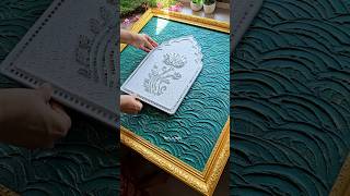 Mughal motifs Lippan Art in textured frame😍 trending shorts diyprojects diwali craft diy art [upl. by Nosyla418]