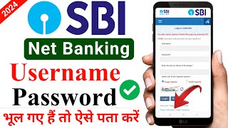 SBI Internet Banking Forgot Username Forgot Login Password  How to reset SBI username and password [upl. by Zrike]