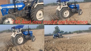 swaraj 744 4wd new shape cultivator performance [upl. by Nosac]