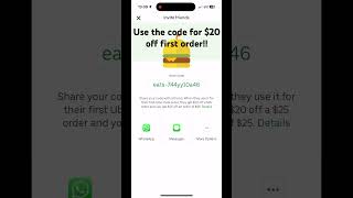 UBER EATS FREE 20 PROMO CODE [upl. by Norud372]