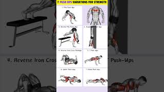 7 Different Types of Push Up Variations for Chest workout pushups [upl. by Anerhs]