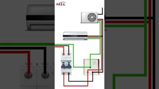 Split AC Wiring Diagram indoor outdoor single phase [upl. by Willms266]