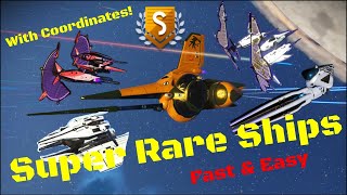 Top 5 FREE Super Rare Ships  With Coordinates  No Mans Sky [upl. by Arikaahs]