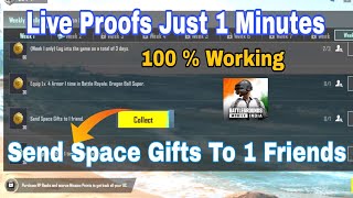 Send Space Gifts To 1 Friend  Send Space Gifts To 8 Different Friends  Pubg Mobile new update [upl. by Stetson]