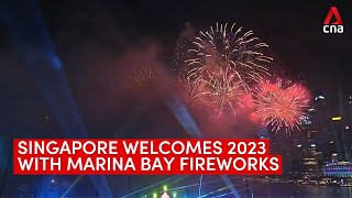 Singapore welcomes 2023 with New Year fireworks at Marina Bay [upl. by Trab]