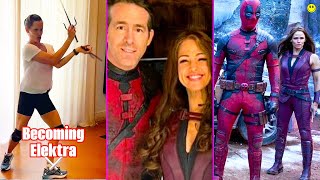 Ryan Reynolds REACTION to Jennifer Garner Elektra Deadpool CAMEO after TRAINING [upl. by Asiulairam]