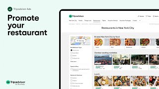 Use Ads to Promote your Restaurant on Tripadvisor I Ads from Tripadvisor [upl. by Eceinahs]