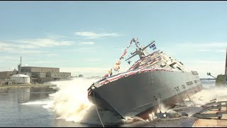 US Navys New 300M Combat Ship Was Just Launched [upl. by Eldreeda]