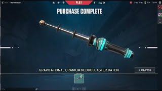 Finally Bought Gravitational Uranium Neuroblaster Baton on alt Account Night MarketValorant India [upl. by Neiht]