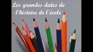 Les grandes dates de lhistoire de lécole  CRPE CSE [upl. by Mieka]