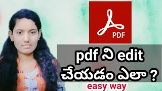 how to edit pdf telugu  how to edit pdf file in telugu  pdf editor in Telugu [upl. by Kristopher]