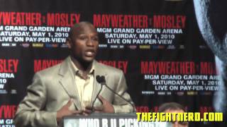 Mayweather VS Mosley NYC Press Conference [upl. by Erlin420]