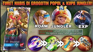 TURET HABIS DI GROGOTIN POPOL amp KUPA JUNGLER  ROTASI YIN VS POPOL amp KUPA JUNGLER  MOBILE LEGENDS [upl. by Anyar]