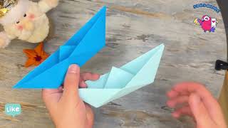 Easy Paper Boat Making origami easyboat paperboats [upl. by Iman]