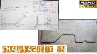 Chauffagiste34Succession de cintrage sur le même tube acier avec des épures [upl. by Yenhpad]