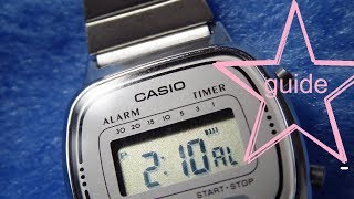 Casio zegarek elektroniczny  Instrukcja obsługi Jak nastawić zegarek [upl. by Rotow559]