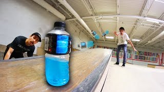 ULTIMATE SKATEPARK BOTTLE FLIPPING DOUBLE FLIPS ONLY [upl. by Nelag86]