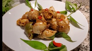 Butter Garlic Chili Whelks Canada Sea Snails Oc Huong Canada [upl. by Greenland]