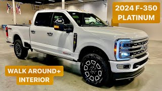 2024 Ford F350 Platinum Carmelo Leather Massage seats High Output 67 🔥🔥💯 Star White Metallic [upl. by Nnaes]