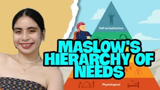 MASLOWS HIERARCHY OF NEEDS  Tagalog 2023 [upl. by Paresh]