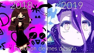 Evolution de mes dessins   20182019 [upl. by Gnouhk342]