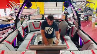 Showroom Walkthrough on this 2022 Tigé 25ZX in Vivid Fire 🔥 Red [upl. by Eidna]