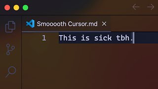 Smooth Cursor in VS Code [upl. by Nathalia546]