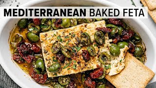 MEDITERRANEAN BAKED FETA  A Seriously Good Appetizer Recipe [upl. by Britte220]