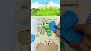 Dragonfly Puzzle  Bug Song toddlerlearning funlearning kidsvideo shorts [upl. by Lhadnek811]