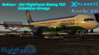 XPlane 12  Bukhara  Ufa  FlightFactor Boeing 757200  Map Enhancement  Active Sky XP [upl. by O'Grady]