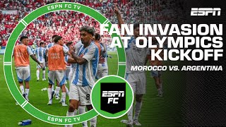 A complete mess  Julien Laurens on fan invasion in Olympics kickoff  ESPN FC [upl. by Ennahgiel]