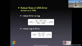 Applied Spatial Regression Analysis  Lecture  Robust Tests [upl. by Coco]