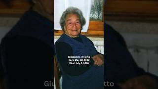 Giuseppina Projetto Lived To Be 116 Years Old🕊️giuseppina history fy shorts records italian [upl. by Mirabelle]