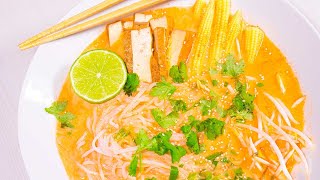 Das EINFACHSTE vegane Curry Pho Rezept 😋🍜 Original vietnamesische Reisnudel Suppe  gesund amp lecker [upl. by Rambort169]