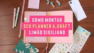 Como Montar Seu Planner ACraft Limão Siciliano [upl. by Thielen]