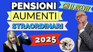 PENSIONI 👉 AUMENTI STRAORDINARI 2025 in Manovra❗️Chi li dovrebbe ricevere e chi ci rimette [upl. by Eolhc]