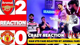 MAN UTD vs ARSENAL  02  MAN UTD FANS CRAZY REACTION‼️ REACTION FROM THE BEARDEDMANCS🍿 [upl. by Buehrer]